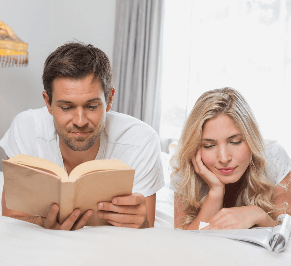 8 Tips for Creating a Glorious Guest Room Couple Reading Image